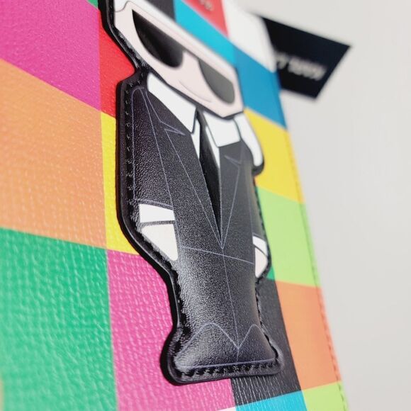 Karl Lagerfield Colorblock Top Handle Crossbody Multi Colored Bag NWT - Picture 8 of 10